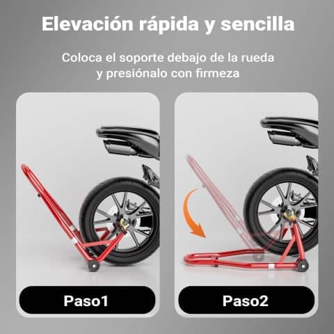 CABALLETE PARA MOTO ROJO — vista 2
